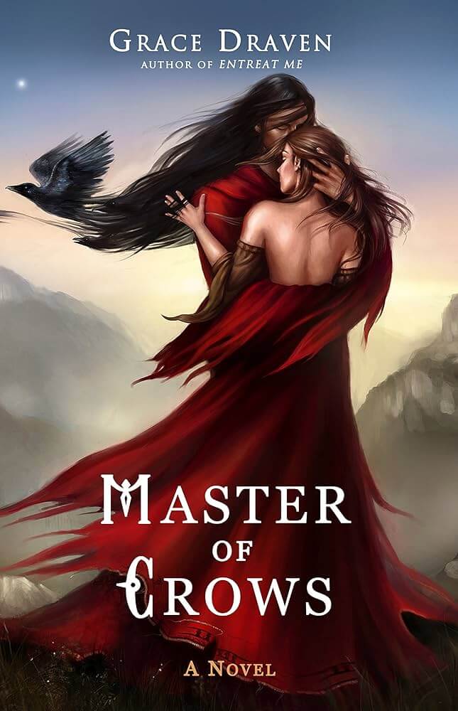 Book cover of Master of Crows by Grace Draven, powerful mage and slow-burn romance.