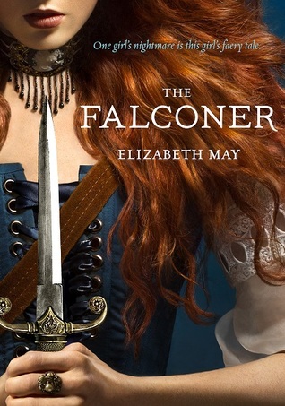 Book cover of The Falconer by Elizabeth May, steampunk fae hunter in Victorian Scotland.