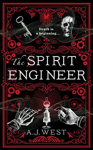 Book cover of The Spirit Engineer with spiritualist symbols